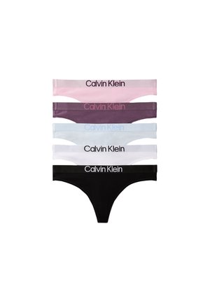 Calvin Klein Underwear, EXTRA SOFT 5 PACK - Τάνγκα - black/classic white/plein air/vinta