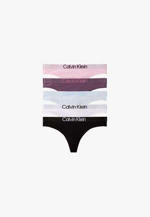 Calvin Klein Underwear, EXTRA SOFT 5 PACK - Stringid - black/classic white/plein air/vinta