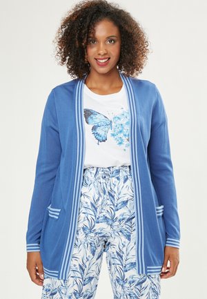 STRIPED HEM  - Strickjacke - blue