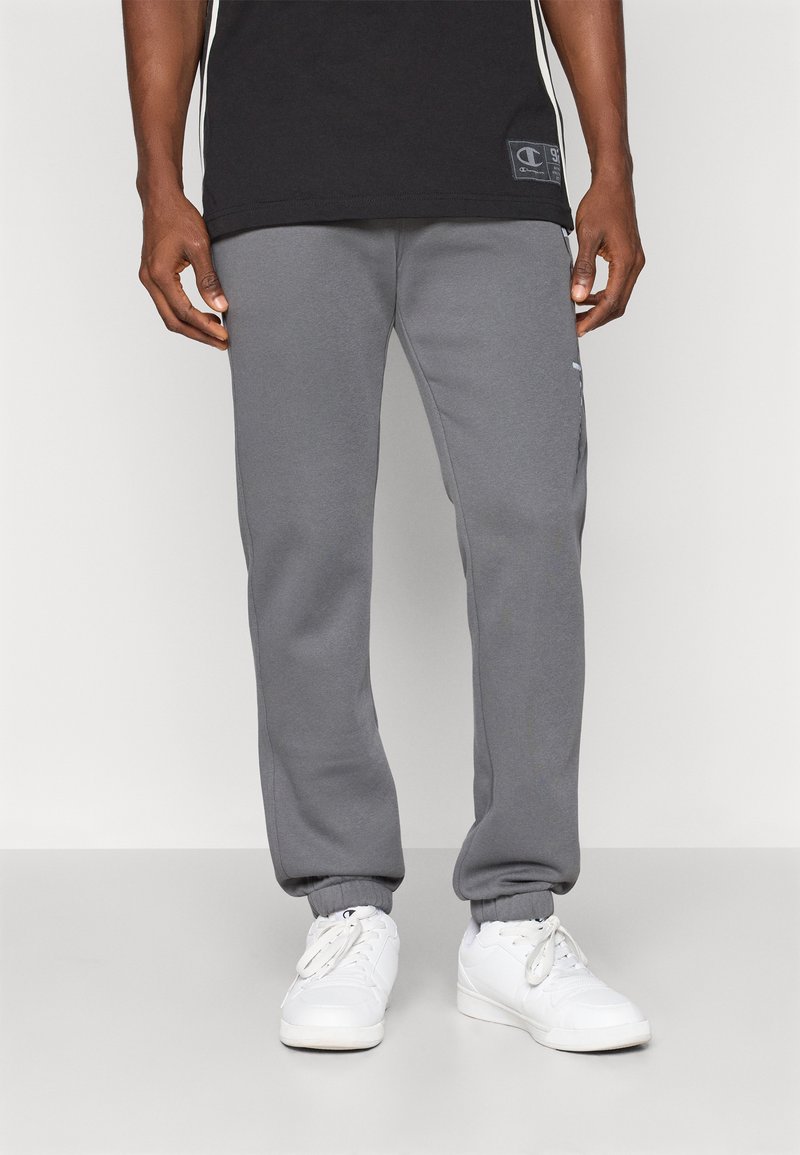 Champion ICONS TONAL CUFF LARGE LOGO - Joggebukse - foggy