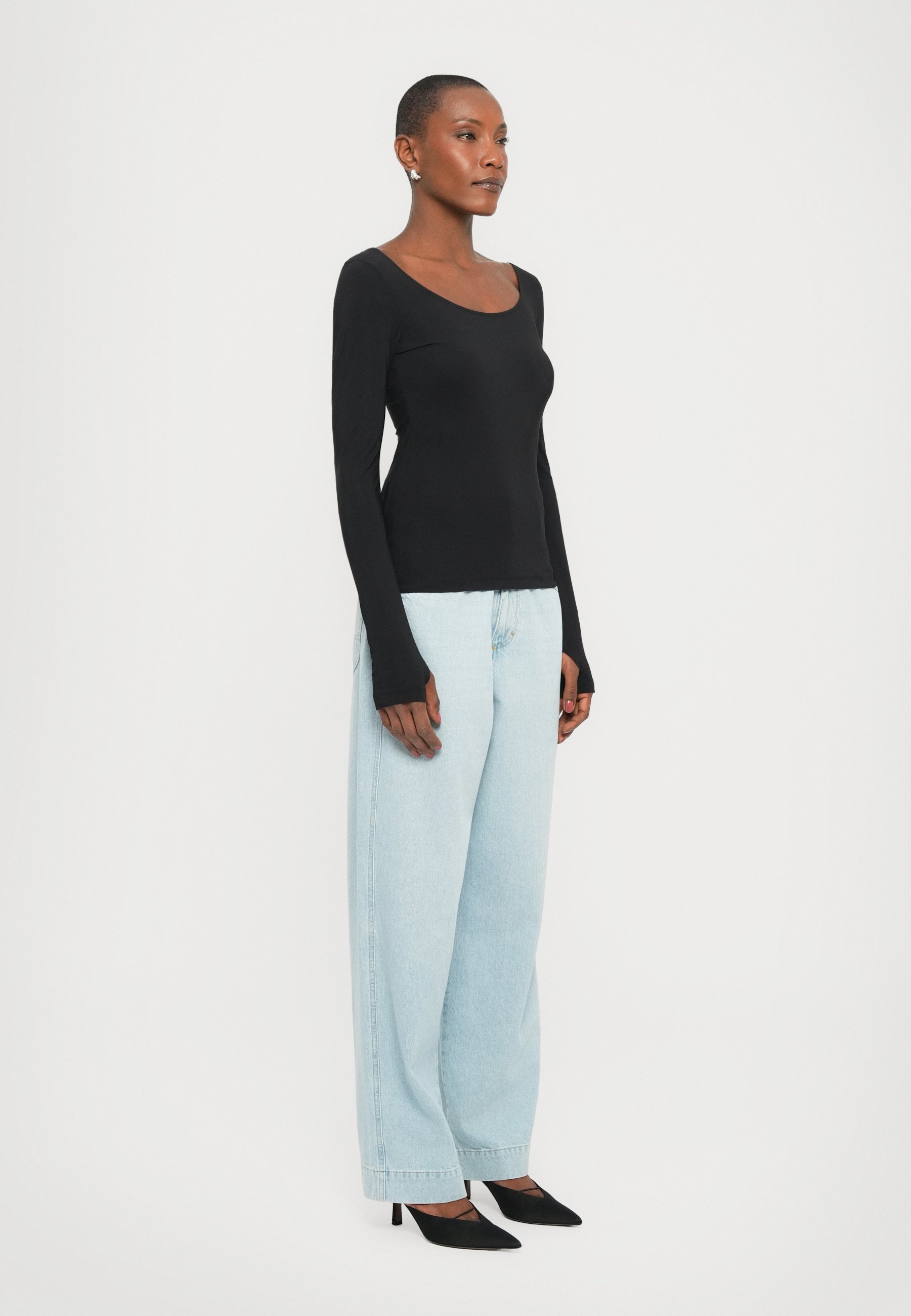 Filippa K BALLET - Long sleeved top - black - Zalando.co.uk