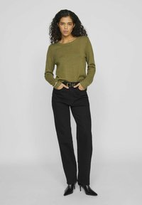 VILA VIRIL O-NECK NOOS - Stickad tröja - capulet olive