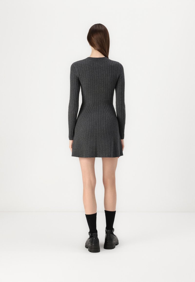 Hollister Co. Ribbed Skater Mini Sweater Dress - Jumper dress - grey -  Zalando.ie