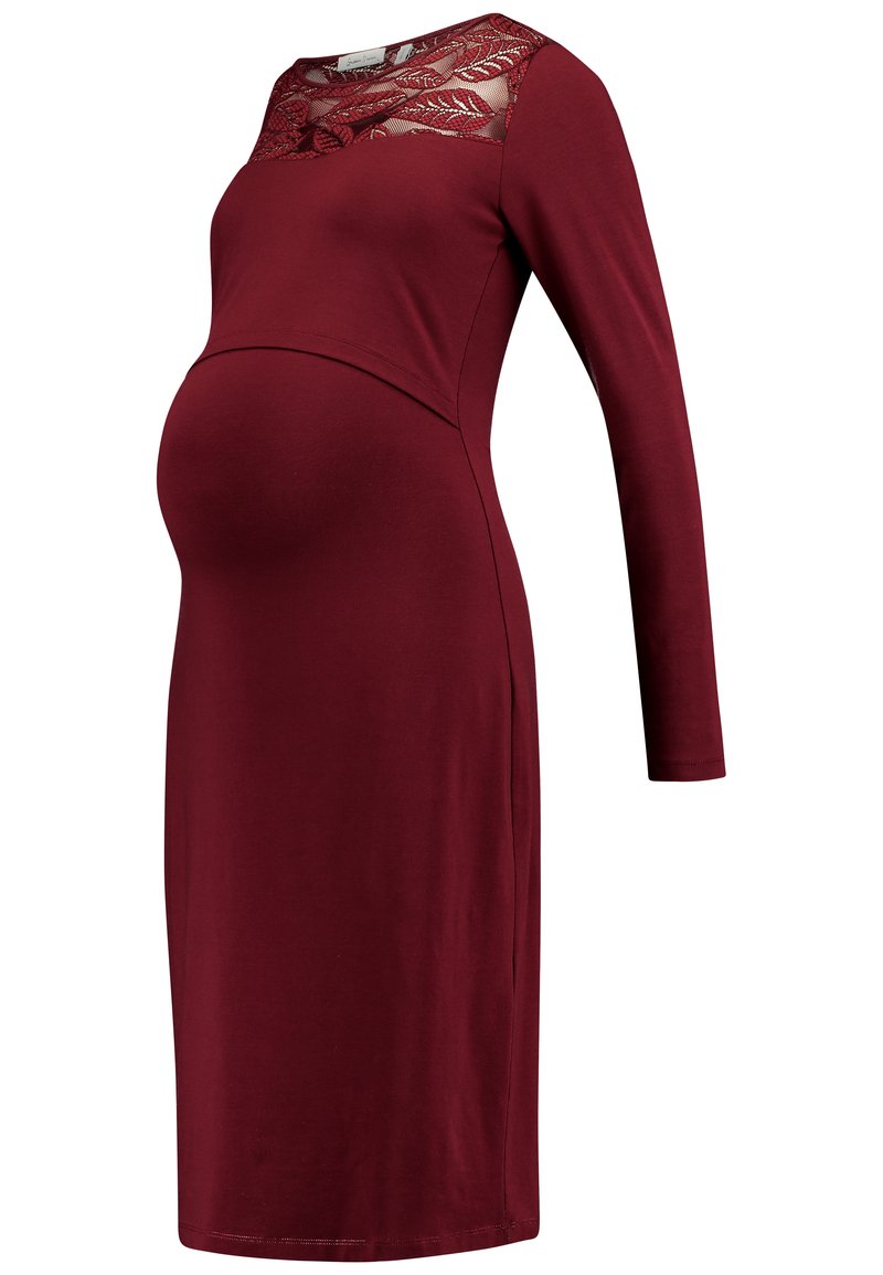 Queen Mum Jerseyjurk bordeauxrood