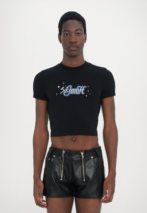 CROPPED TEE  - T-Shirt print - black