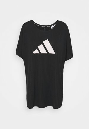 3 BAR TEE - Print T-shirt - black/white