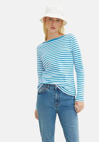 TOM TAILOR DENIM Camiseta de manga larga - white mid blue stripe