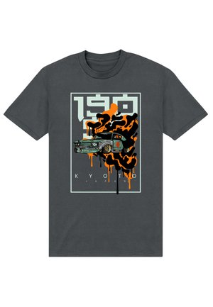 Print T-shirt - charcoal grey