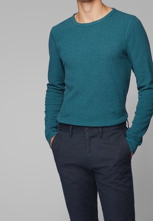 Strickpullover - mottled dark blue
