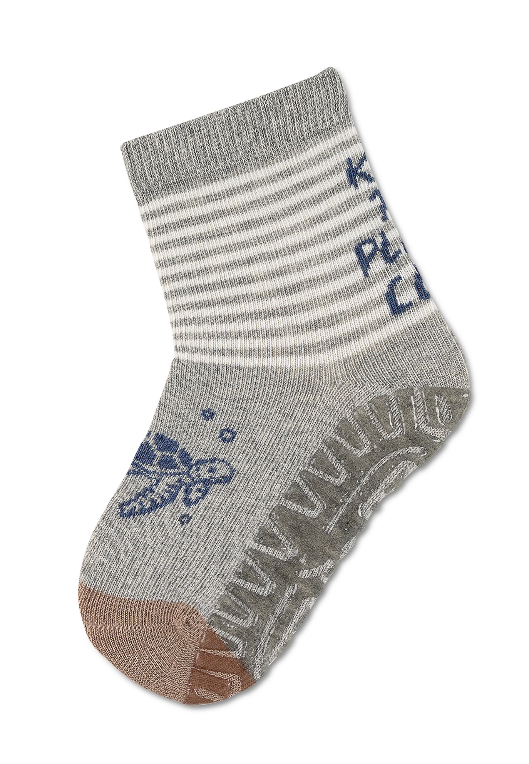 Sterntaler Jungen Socken Doppelpack - Haifisch-Motive, Größe 17/18, Mit Vollplüschsohle