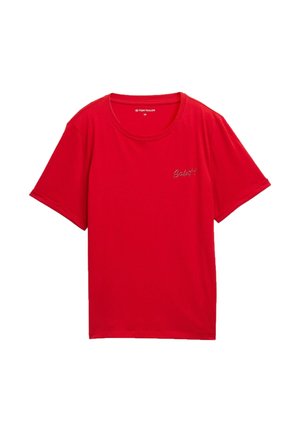 TOM TAILOR, TOM TAILOR T-SHIRT T-SHIRT MIT PRINT - T-shirt con stampa - soft scarlet red