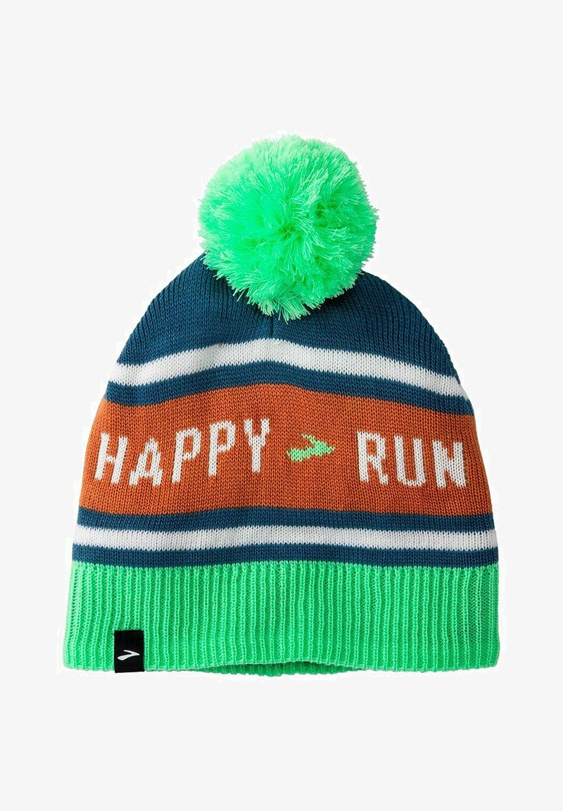 Brooks HERITAGE POM Beanie run happy dk ocean/multi-coloured