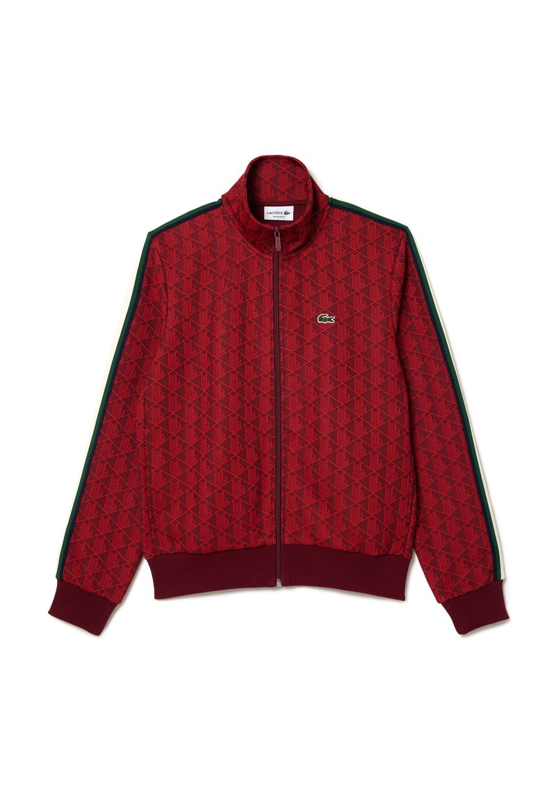 Lacoste MONOGRAM TRACK JACKET - Trainingsjacke - bordeaux rouge 