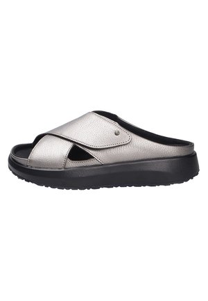 Pantolette flach - braun