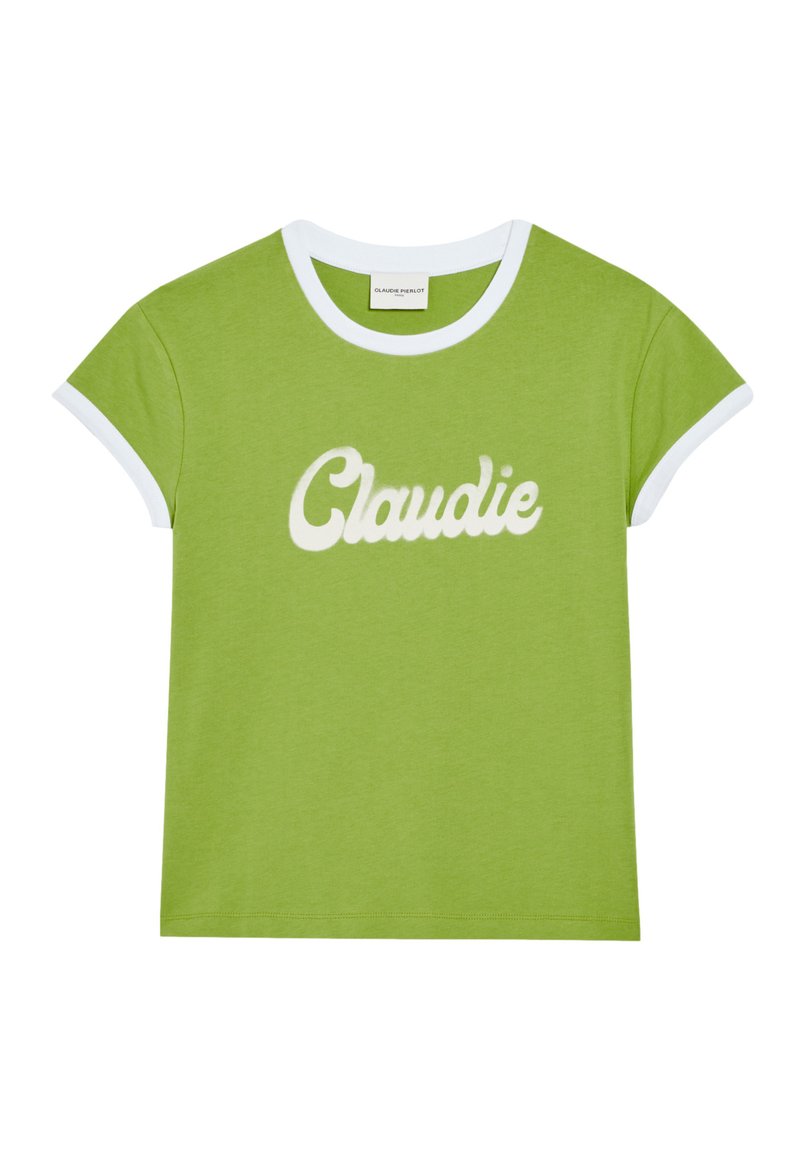 CLAUDIE PIERLOT T-shirt print neongroen