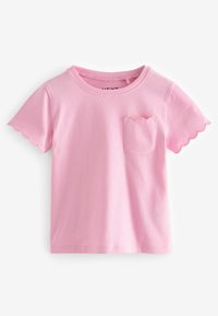 Next SHORT SLEEVE SCALLOP 3 PACK - REGULAR FIT - Marškinėliai su spaudiniu - pink