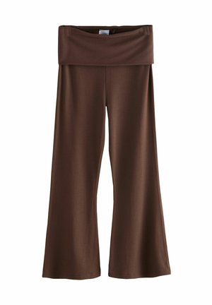 REGULAR FIT - FLARE - Pantalones - chocolate brown
