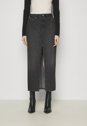Maxi sukně - black denim