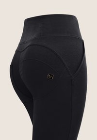 Freddy VITA ALTA CON ZIP E CUCITURE CENTRALI - Leggings - nero