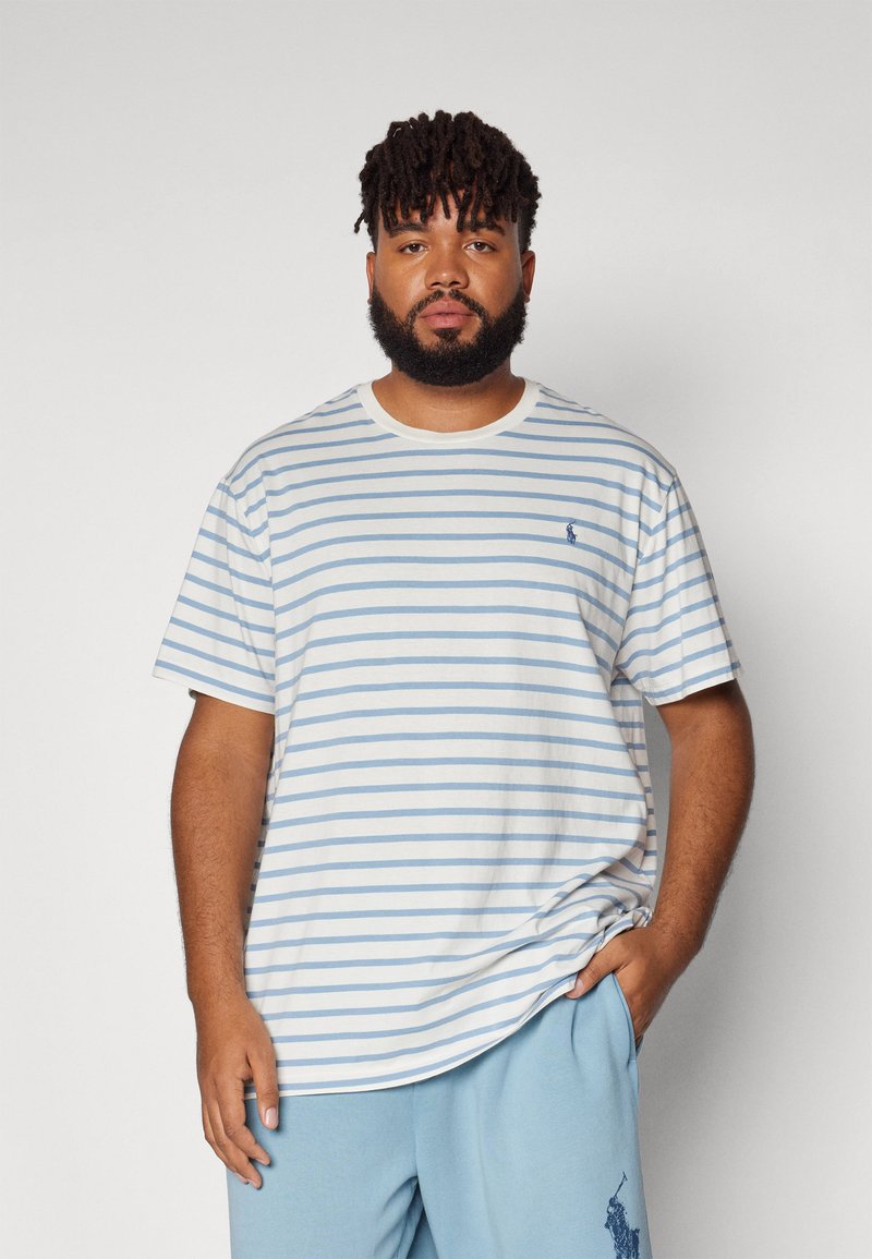 Polo Ralph Lauren Big & Tall STRIPED JERSEY CREWNECK T-SHIRT - Triko s potiskem - nevis/vessel blue