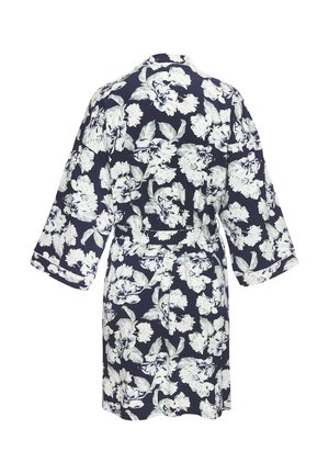 LASCANA, KIMONO - Dressing gown - blau-gemustert