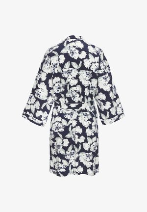 LASCANA, KIMONO - Dressing gown - blau-gemustert