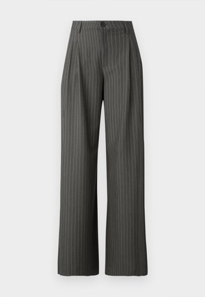 JDY JDYGRACE RIVER WIDE PANT - Pantaloni - dark grey/cloud dancer
