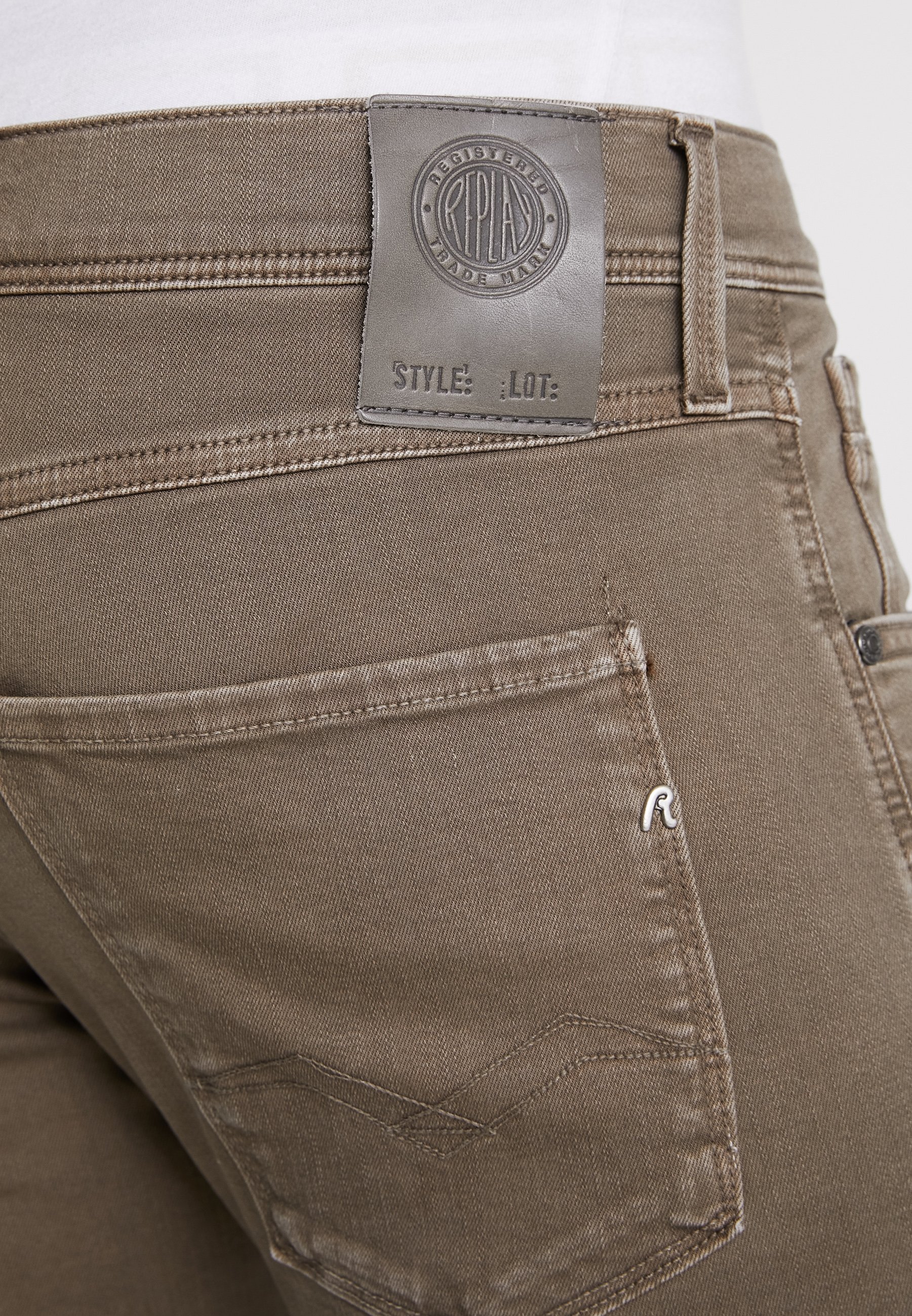 Replay ANBASS HYPERFLEX - Slim fit jeans - brown - Zalando.co.uk