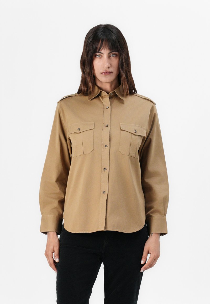 7 For All Mankind Overhemdblouse beige 7 For All Mankind Overhemdblouse beige