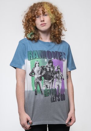 Paradiso Clothing RAMONES HEY HO RETRO DIP DYE - Print T-shirt - blue
