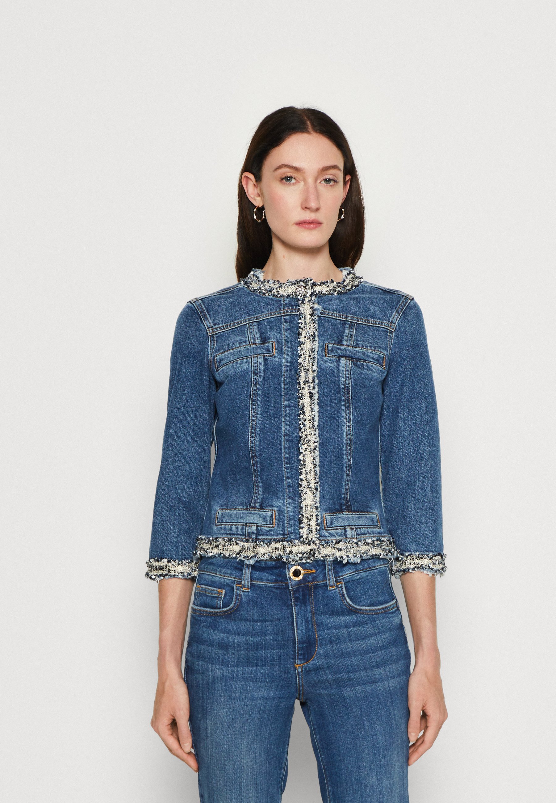 Giacca di jeans Petit Grand con pannelli in Blu - Jean Paul Gaultier