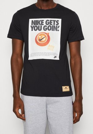 T-shirt med print - black