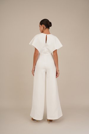 WEDDING BETTY WRAP - Tuta jumpsuit - white