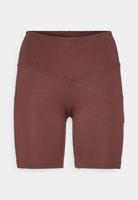 HIGH WAISTED LEGGINGS SHORTS FIT SMART - Leggings - dark brown