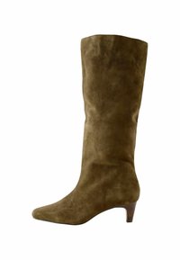 FOREVER COMFORT KNEE HIGH HEELED - Čizme - khaki