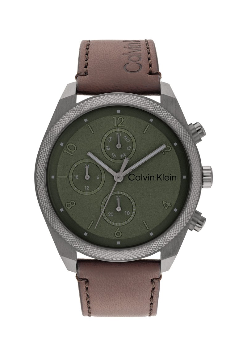 Calvin Klein 25200364 - Montre à aiguilles - dunkelbraun   grau   grau   grün