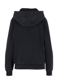 Urban Classics VINTAGE HEAVY - Majica s kapuljačom i patentnim zatvaračem - black