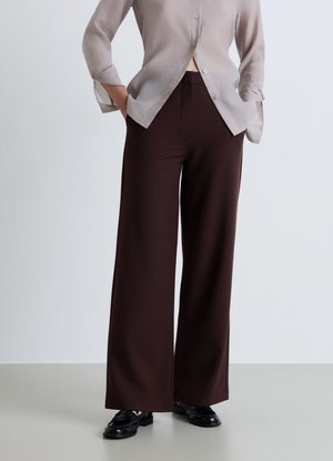Calliope, PANTALONE LUNGO TINTA UNITA - Pantaloni - cioccolato scuro