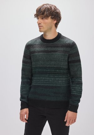 SOFTER JACQUARD PULLOVER - Svetr - schwarz