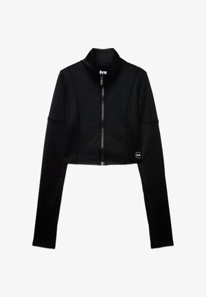 Terranova, SPORTIVA CROP - Felpa con zip - nero