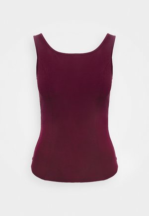 Top - dark red