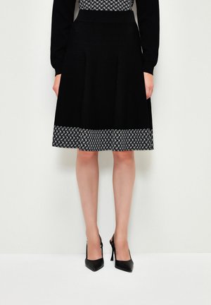 A-line skirt - printed black