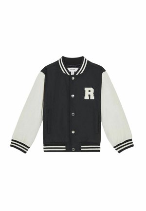 REISS ARKAN COLOUR BLOCK VARSITY BOMBER JACKET - Bombera - navy off white