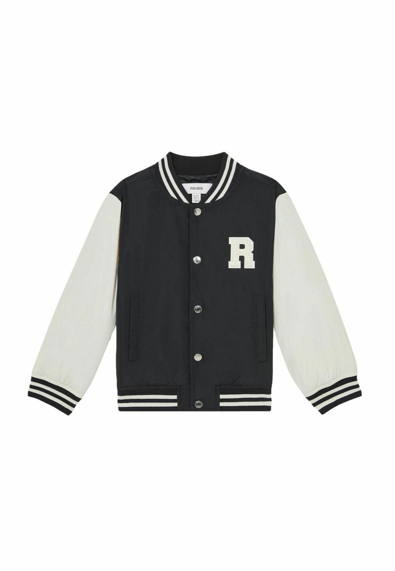Reiss REISS ARKAN COLOUR BLOCK VARSITY BOMBER JACKET - Bomber-jakk - navy off white