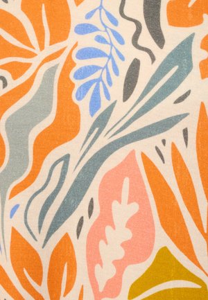 Damart TROPICALE STRETCH - Robe en jersey - beige feuillage