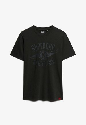 Superdry & Co RETRO ROCKER GRAPHIC - Camiseta estampada - washed black