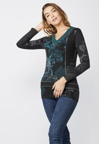 Koroshi Top s dlouhým rukávem - turquoise