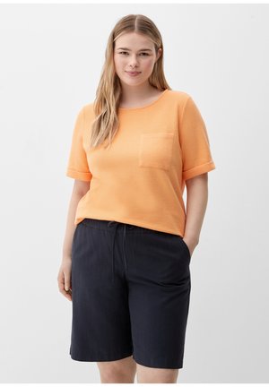 MIT WAFFELSTRUKTUR - T-Shirt basic - hellorange