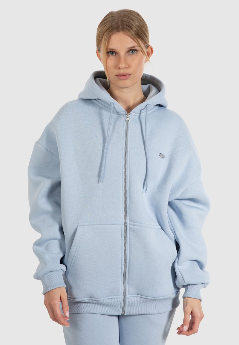 Smilodox EDA FULL ZIP HOODIE - Mikina na zip - hellblau