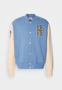 Sweatjacke - steel blue/light beige